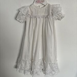 Vintage MADONNA  dress  Baby’s Size 0-6 Month. White